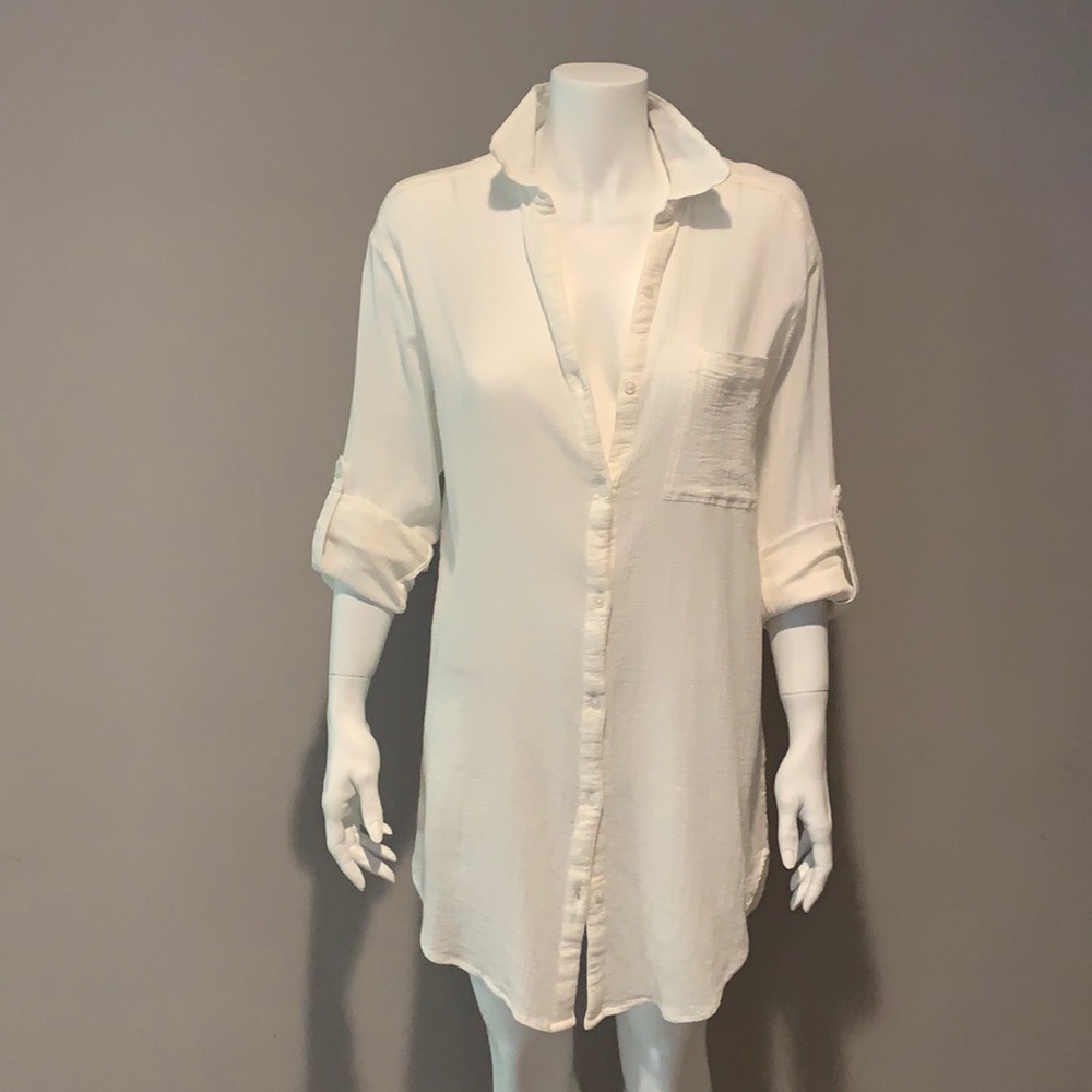 NWT SZ XS ANTHROPOLOGIE LONG SLEEVE BEACH COVER UP